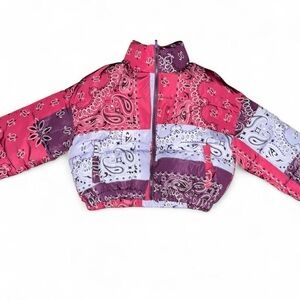 Kids Patchwork Jacket - Pink and Purple